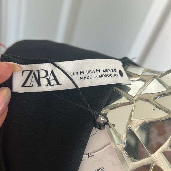 Zara Black Long Sleeve Dress with Unique Cutout - Picture 8 of 15